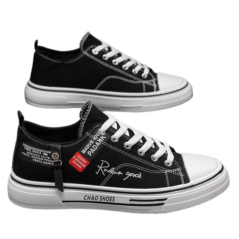 2025 Men's Breathable Versatile Canvas Sneakers - Trendy Summer Low-Top Casual Shoes for Youth