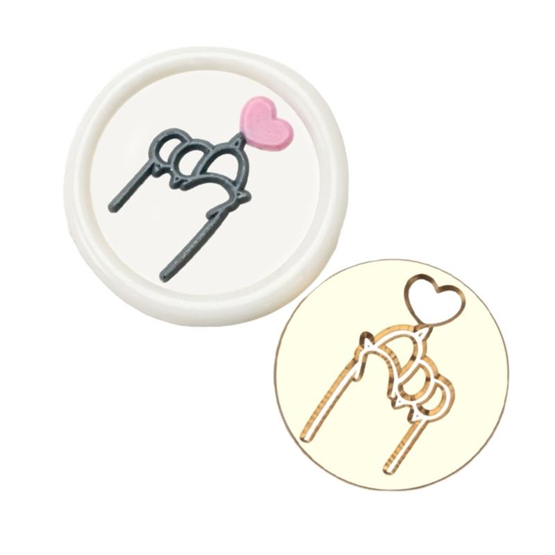 10Pcs Embossed Seal Stamp Head Scrapbooking Stamp Head for Appreciation Card Invitations Envelope Embellishment