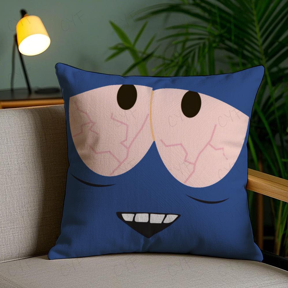 Southpark Handtuch Kissenbezug Anti-Hausstaubmilben Kissenbezug Unsichtbarer Reißverschluss Seidiger Kurzplüsch Sofakissenbezug