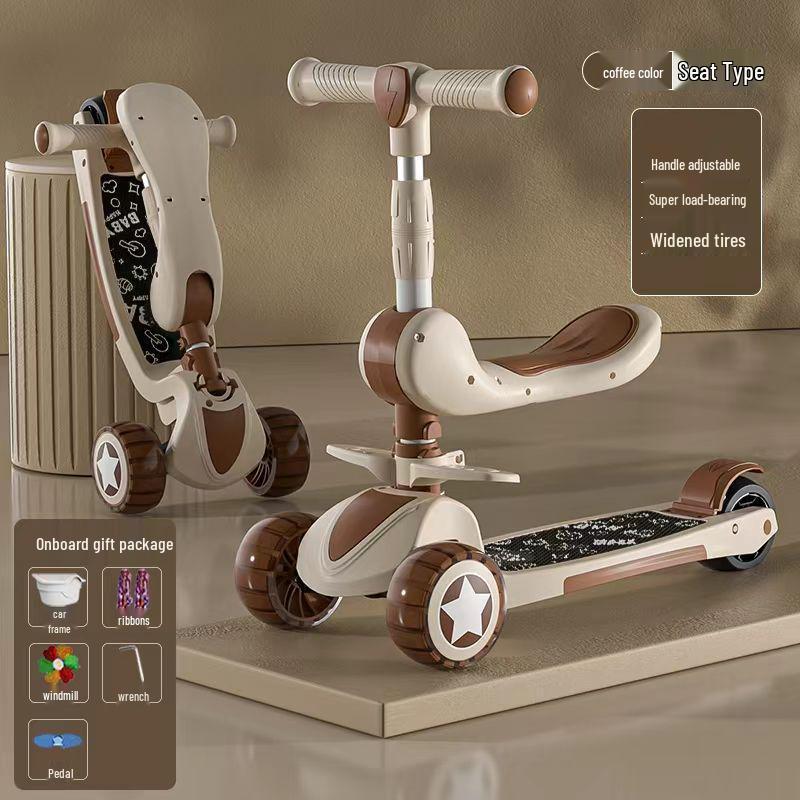 3-in-1 Toddler Scooter & Ride-On: For Ages 2-6, Boys & Girls