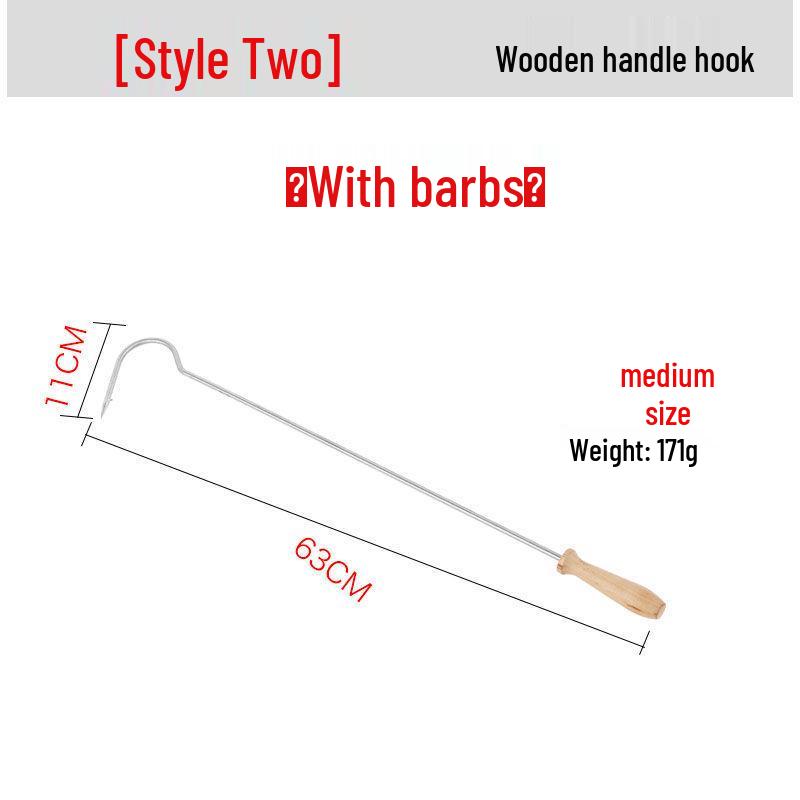 Retractable Fishing Gaffs: Rubber Handle, Aluminum Alloy Grabber, Wooden Options