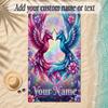 Birds Theme Soft Beach Towel Personalized Custom Name Text Towel Portable for Beach Pool Travel