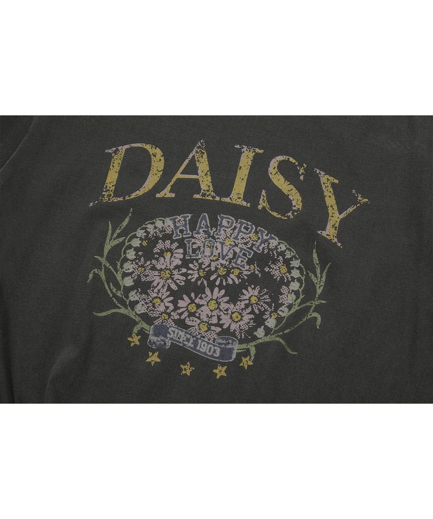 CPGN STUDIO Daisy Pigment Short Sleeve T-Shirt Smoke Black