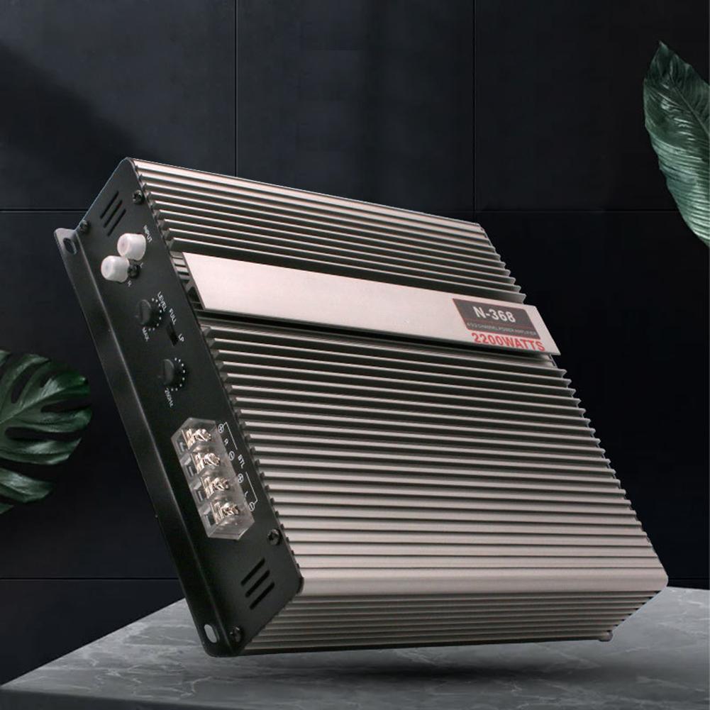 N-368 12V 2 Channel Car Audio Power Amplifier 2x70W 4 Ohm Stable 10hz-30khz Frequency 2-Way Vehicle Mounted Sound Amplifiers