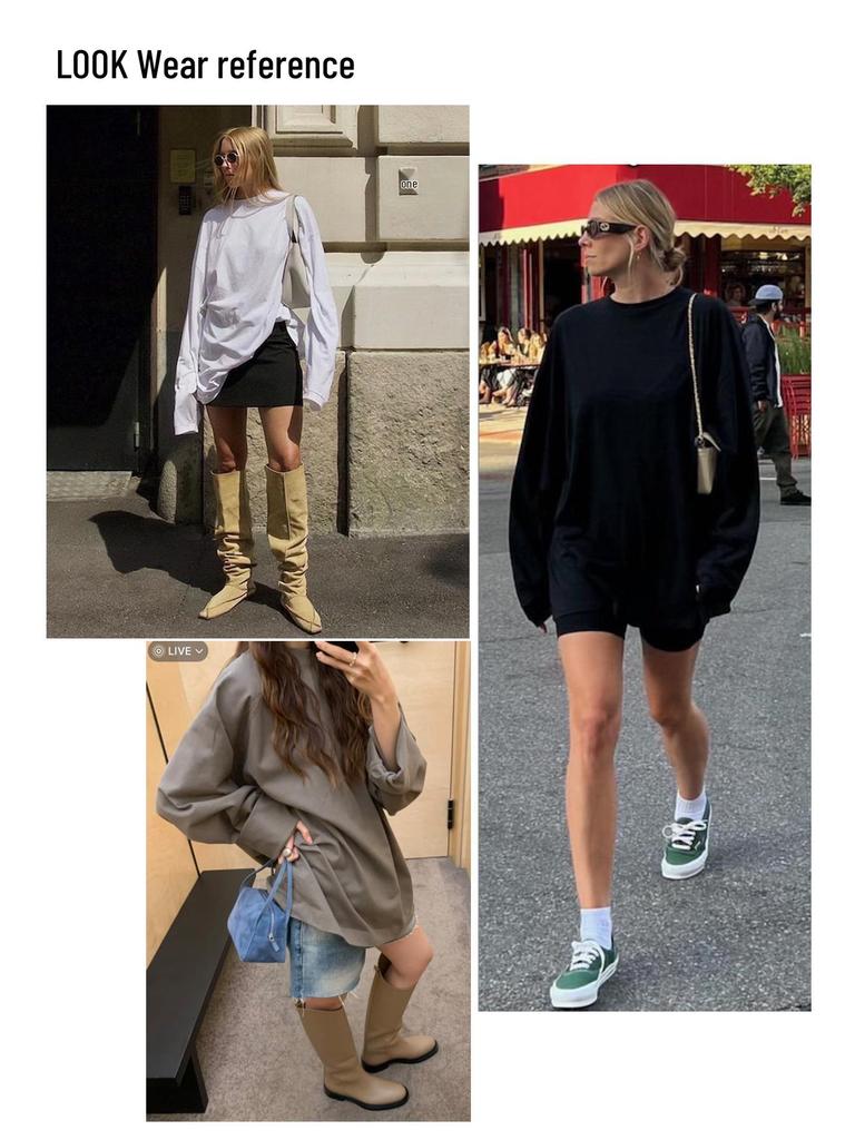 Women's Early Spring Oversized Long Sleeve Lightweight T-Shirt
