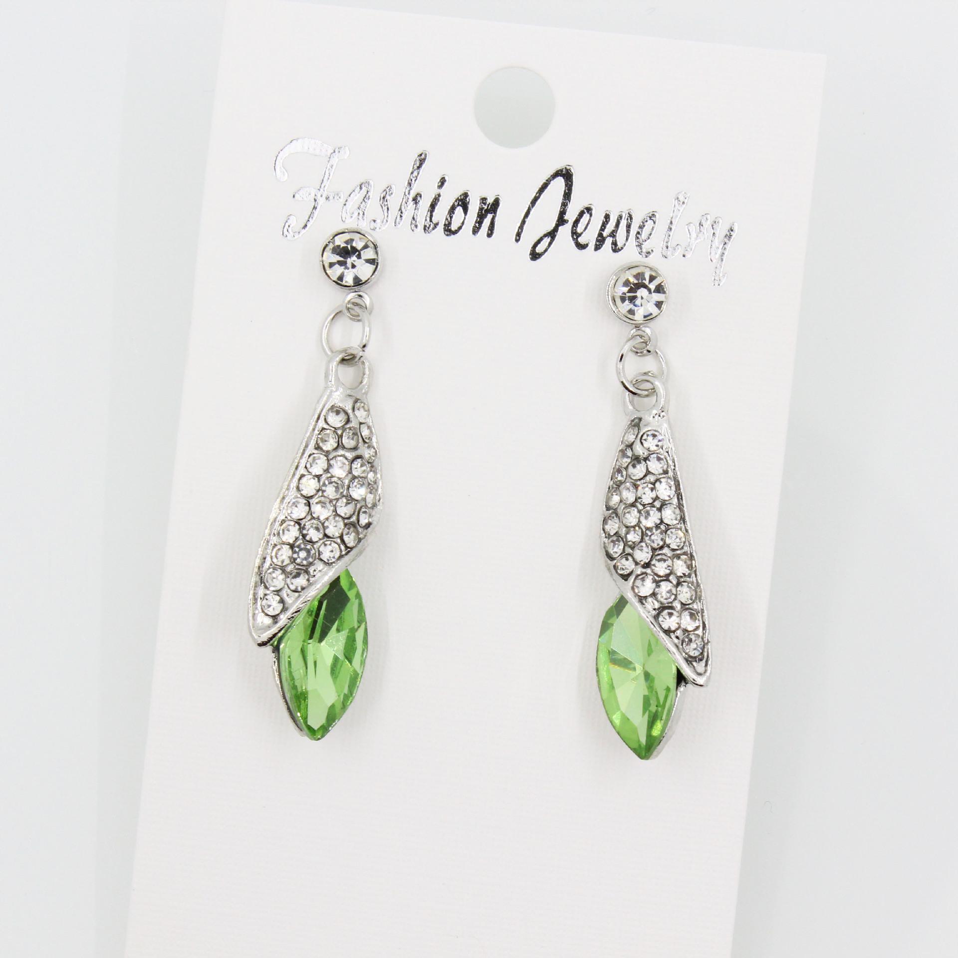 Korean Fashion Rhinestone Marquise Water Drop Crystal Stud Earrings