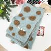 Korean Style Contrast Polka Dot Knit Scarf Winter Warm Neck Wrap Students Casual Chic Accessory