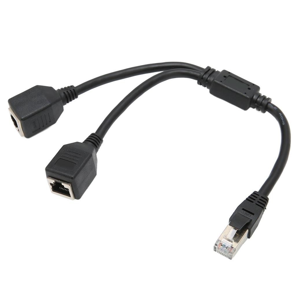 RJ45 Ethernet Adapter Cable Extension 1 To 2 Port Excellent Connection Transmission Good Signal