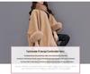 Hepburn Style Mid-Length Wool Coat with Imitation Fur Collar for Women