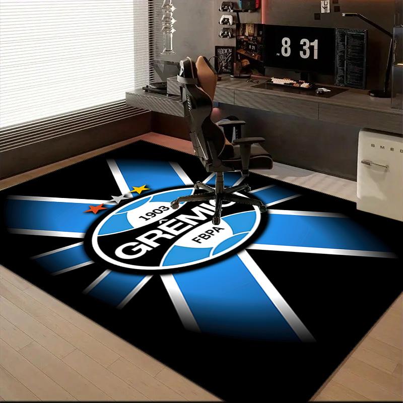 Gre-mio Football Badge Printed Office Carpet Chair Cushion Entryway Rug, Rugs for Living Room, Bedroom Christmas gifts