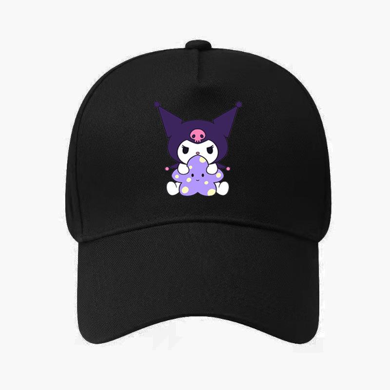 Adult Sanrio Kuromi Kuromi Five-piece Cotton Baseball Cap Sun Hat
