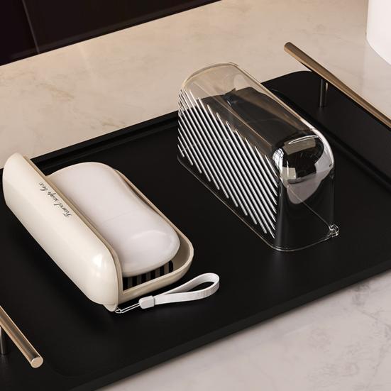 Yousheng Travel Soap Case with Lid Leakproof Soap Container with Drainage Layer Portable Bar Soap Holder for Camping Gym Bathroom Kitchen Dormitory