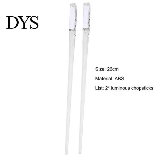 Finger Chopsticks 1 Pair Food Reusable Grade Smooth Surface Eye-catching LED Diner Illuminated Wear-resistant Lightweight BPA Free Luminous