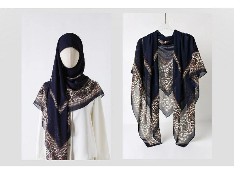 Damenmode 130x130 Seidenähnlicher Gaze Quadratischer Schal Stola - High-End, Leichtgewicht, Langer Schal