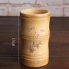 Handmade Tea Ceremony Canister Bamboo Storage Box Pattern