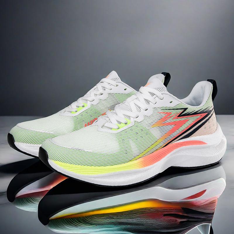 

Foreign trade new high-elastic popcorn sole running shoes for men and women couples, light, breathable, non-slip and wear-resistant sports shoes 36