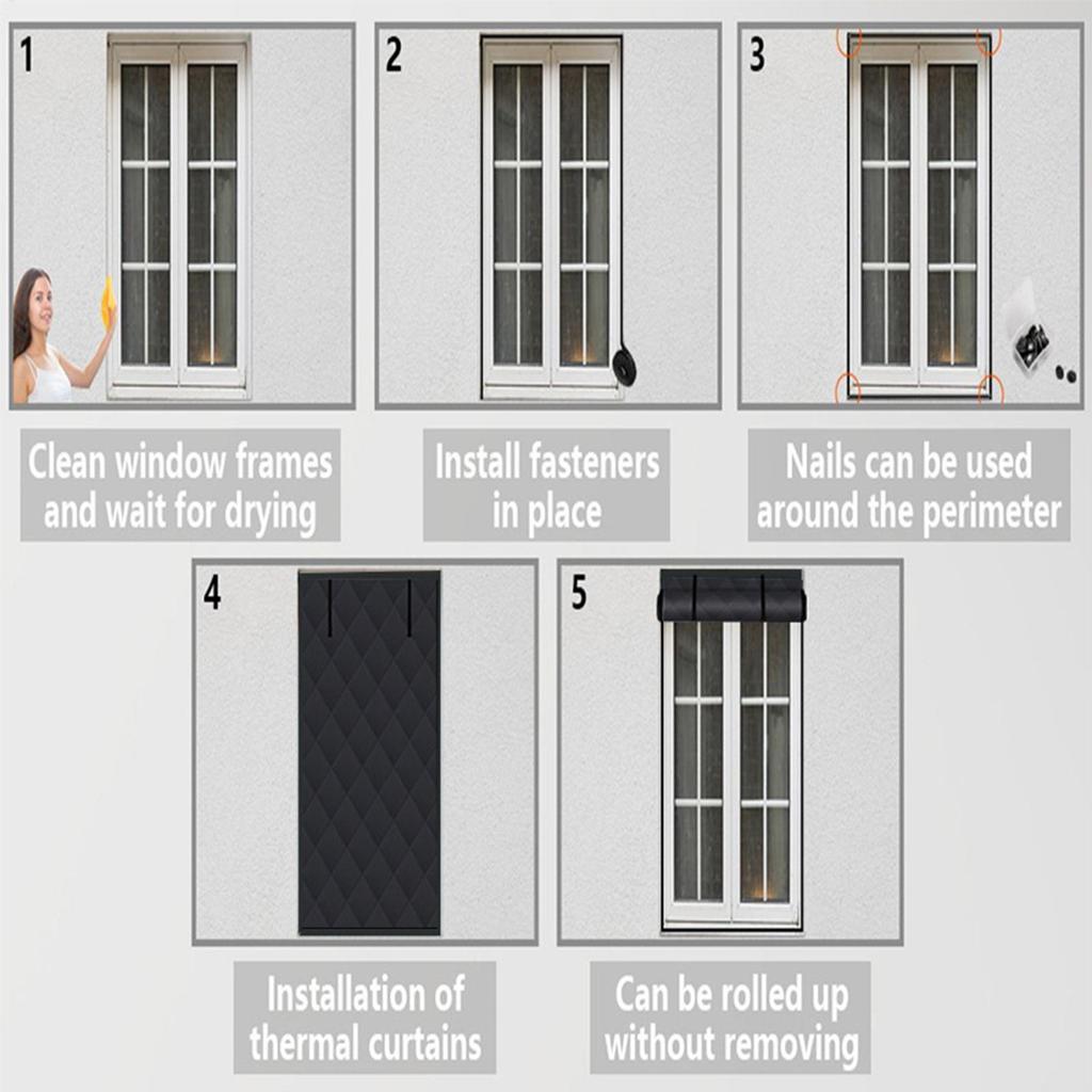 Winter Window Insulation Insulated Reusable Covering Thermal Window Cold Protection Film For Bedroom Home Basement Living Room