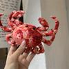 Lifelike Crab Plush Toy Soft ReaListic Crab Stuffed Pendant Doll Key Chain Bag Decoration Toys Birthday Gift Christmas Present