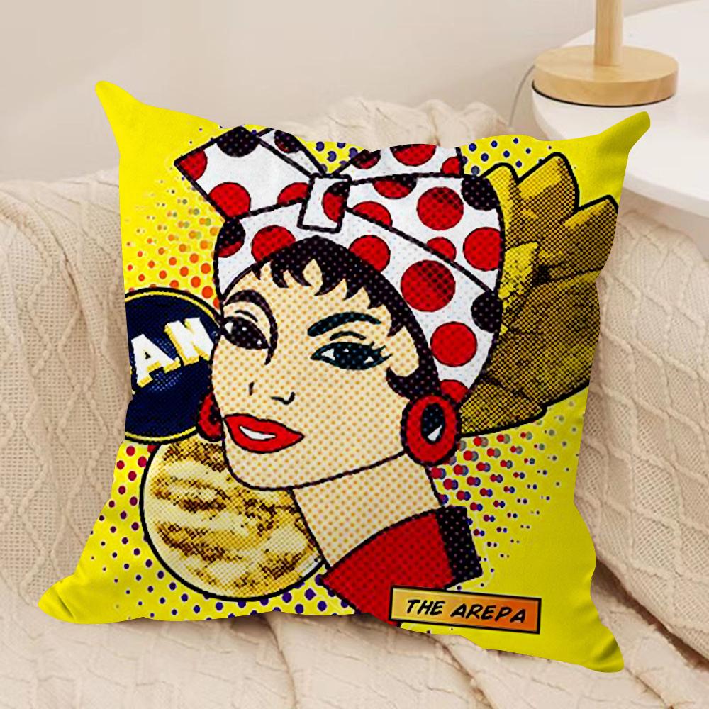 AAesthetic Art Venezuela Cushion Cover Silky Short Plush DoubleSided Printed Pillow Case for Sofa All Seasons Home Decor Gift