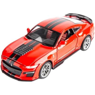 1/32 Ford Mustang Shelby GT500 Supersportwagen Hochsimulations-Automodell Legierung Rückzug Kid Spielzeugauto 4 offene Türen Kindergeschenke