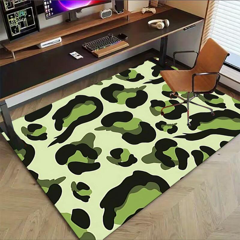 1PC Leopard print Extra Large Non Slip Floor carpet, Office, family, bedroom, Studio Large Area Rug Indoor Rugs, Vibrant Colors