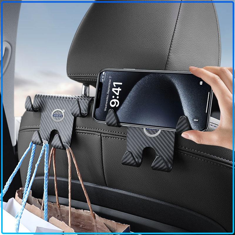Multi-Purpose Car Seat Headrest Hook Mobile Phone Holder Caps For Volvo XC60 XC90 S60 S80 S40 V40 V60 V70 V50 XC70