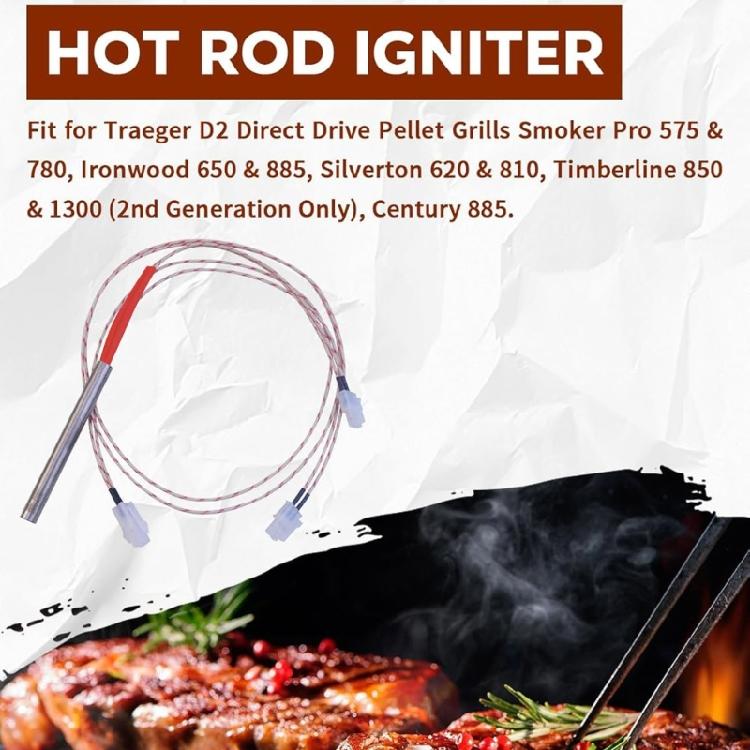 Professional Grill Igniters Replacement Part 20V Stainless Steel Pellet Stove Heating Tube Ignition Component