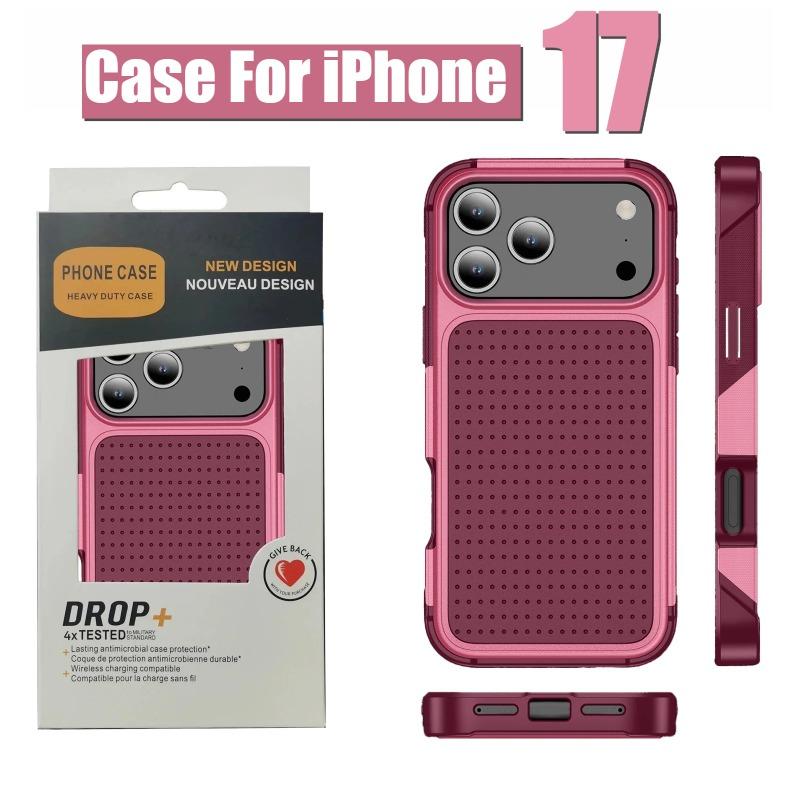 

Military Rugged Anti-Drop Protect Phone Case For IPhone Air 17 16 15 14 Plus 13 12 11 Pro Max Air Hole OTT Armor Box Back Cover iPhone 11 Pro Max