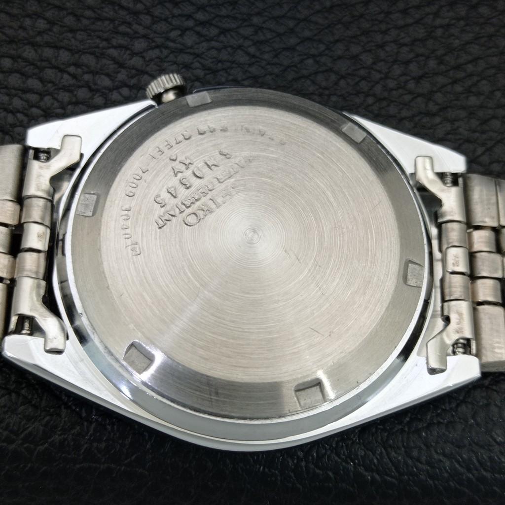 VINTAGE REFURBISHED SEIKO 5 AUTOMATIC JAPAN MENS WHITE DIAL WATCH A445981-1
