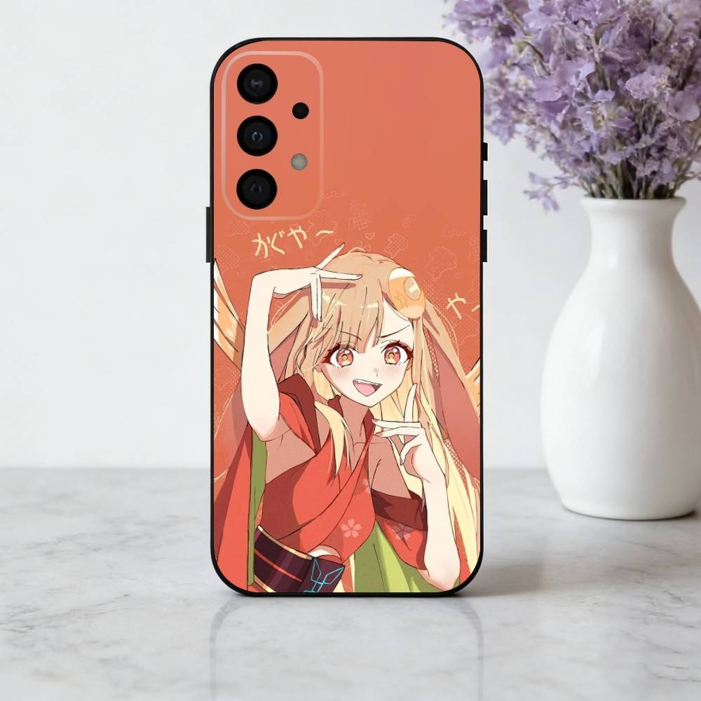 

P-Princess K-Kaguya-A Cute Phone Case For Samsung Galaxy A73,A72,A71,A70,A53,A52,A51,Others Soft Black Cover Samsung a53 5g