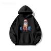2023 Santa Claus Hooded Sweatshirts Cotton Christmas Printed Oversized Hoodie Unisex's Womens Winter Clothing Cute Party Pullovers Unisex