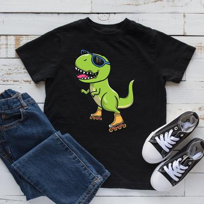 Dinosaur Rollerblade T-Shirt, T-shirt, Women's Tee, Kids Tee, Toddler Tee,T-shirt, Tank Top, T-shirt