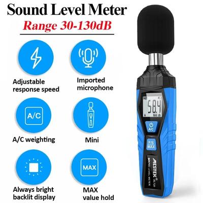 Lärm Dezibel Meter 30-130 Dezibel Überwachung Tragbare Schalldruck Meter Dezibel Meter Tester Professionelle Digitale Sound Smart