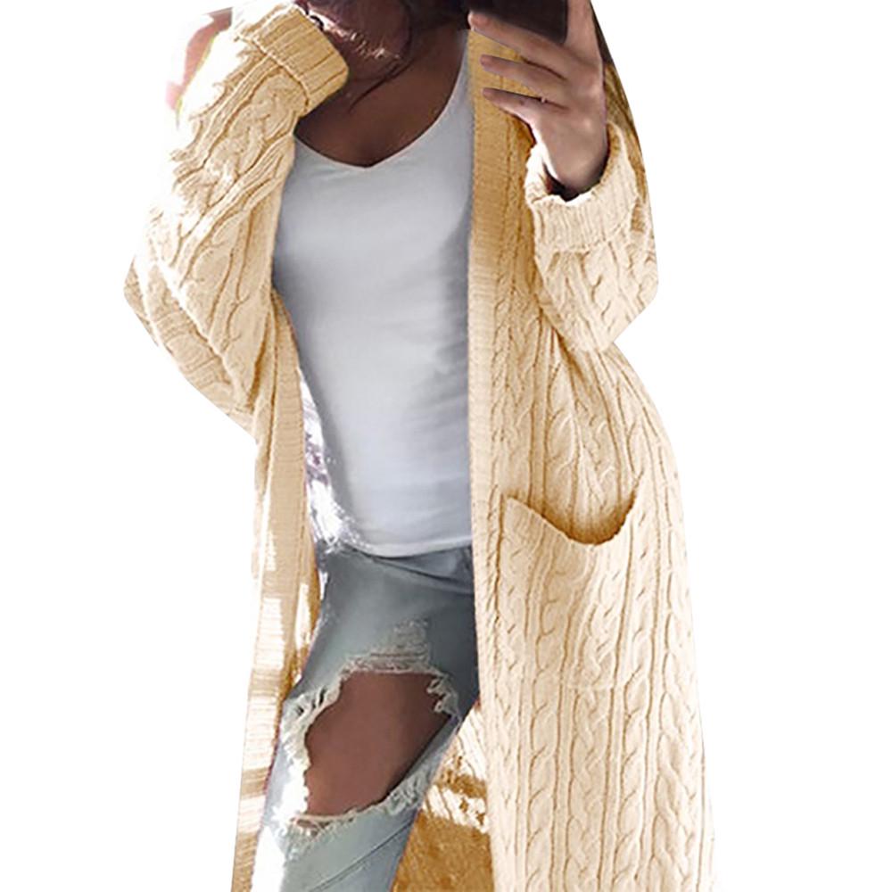 Women Ladies Winter Long Sleeve Casual Loose Knitted Sweater Jumper Coat Tops