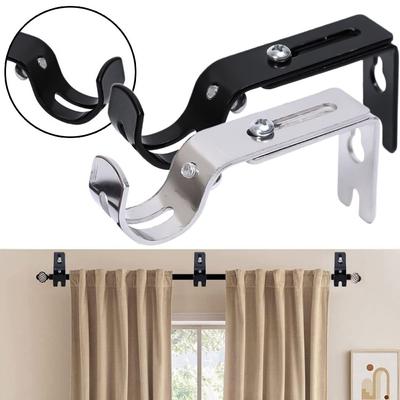 1 Stück Verstellbare Vorhangstangenhalterung Aufhänger für 1-Zoll-Stange Gardinenstangenhalter für Wand