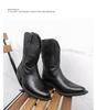 Men’s Mid-Calf Martin Western Cowboy Boots - Breathable, Embroidered, High-Top Pull-On Riding Boots for Autumn and Winter