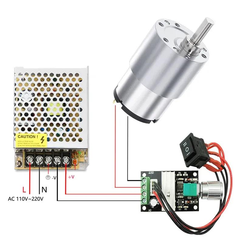 JGB37-520 DC 12V 24V Untersetzungsgetriebemotor Hohes Drehmoment Hohe Leistung 15kg 7RPM-960RPM 520 Getriebemotor Umgekehrter Motor