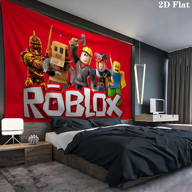 Roblox Wall tapestry, aesthetic printed fabric blanket, suitable for bedroom, living room, and home decor.