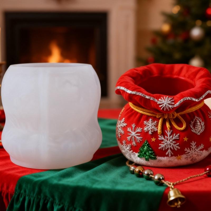 Flexible Silikon Glücksbeutel-Form Pflanzgefäßform für Harzkunst Beton Zementguss und Dekorative Kerzenbehälter