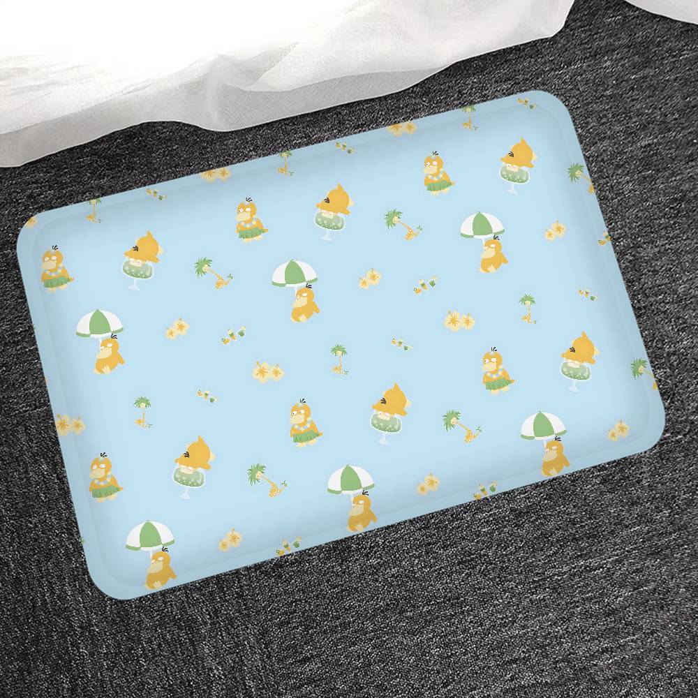 Cartoon P-Psyduck Room Mats Washable Non-Slip Living Room Sofa Chairs Area Mat Kitchen Alfombra