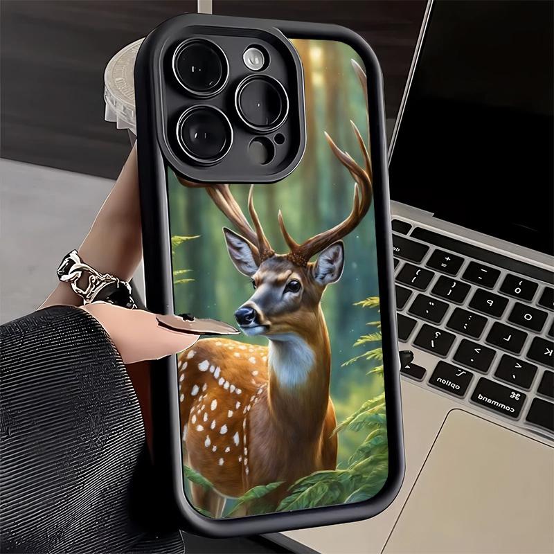 Phone Case for iPhone 17 Air 16E 15 16 Pro Max Sika Deer Elk Animal Cover 14 Plus 13 12 Mini Soft Shell Silicone Fundas