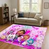 Süßer Gabby's Cartoon-Mädchen Wohnzimmer Rutschfester Weicher Teppich für Schlafzimmer, Spielzimmer und Sofas, Innendekoration Fußmatte