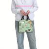 1pc, Cute Cat Pattern Background Printed Thermal Bag Insulated Lunch Tote for Food Storage - Unisex Portable Reusables