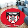 Sunderland A.F Custom Name Round Area Rug,Carpet Rug for Living Room Bedroom Sofa Playroom Decor,Non-slip Floor Mat