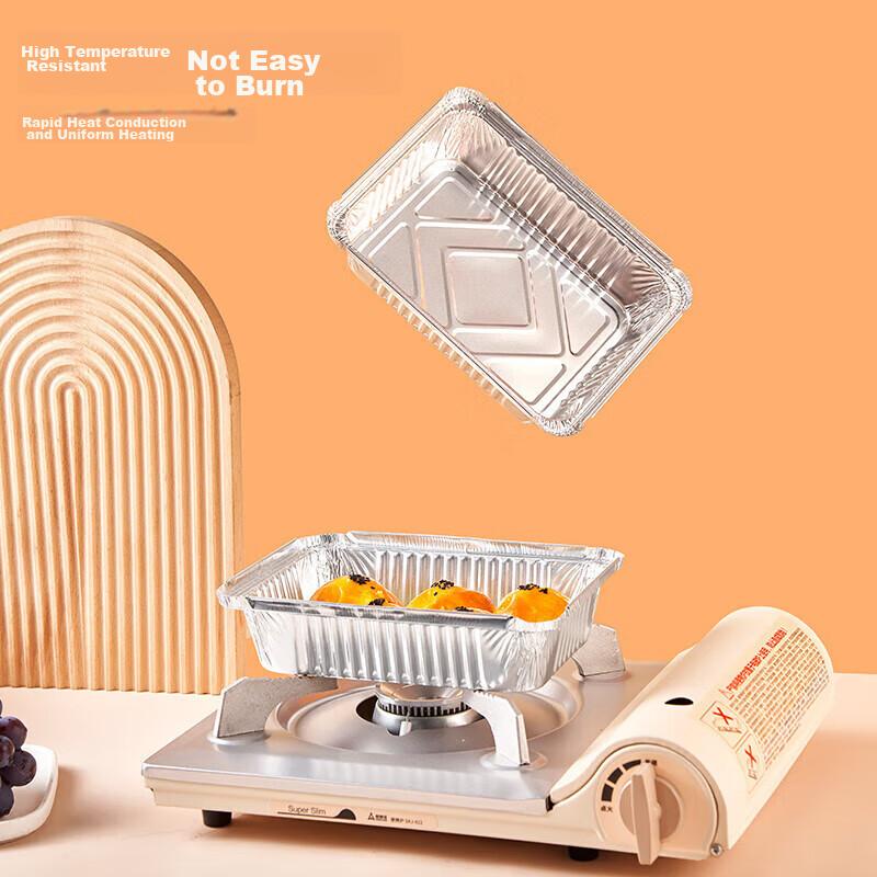 Suncojia Aluminum Foil Trays, Baking Pans, Barbecue Foil Dishes, Oven And Grill Pans, Set of 10