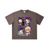 260 GSM Double Yarn 32 Count 100% Cotton Demon Slayer V80 Hashiras Chibi Print Unisex Heavy Cotton T Shirt