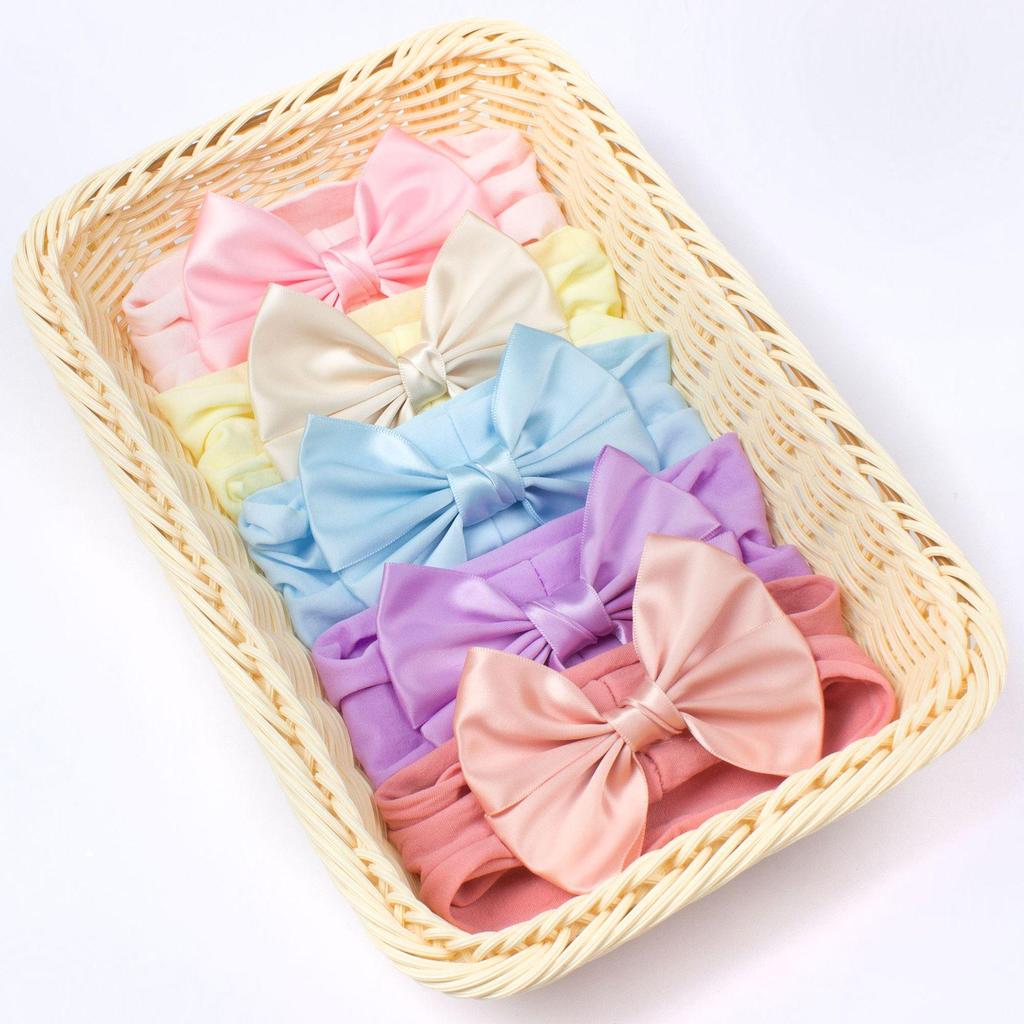 2023 Soft Nylon Wide-Brim Bow Headscarf for Babies and Kids