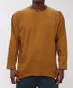 JUSTHANG Bio Sleeve Asymmetrical Slit Hanger Logo Embroidery [Mustard]