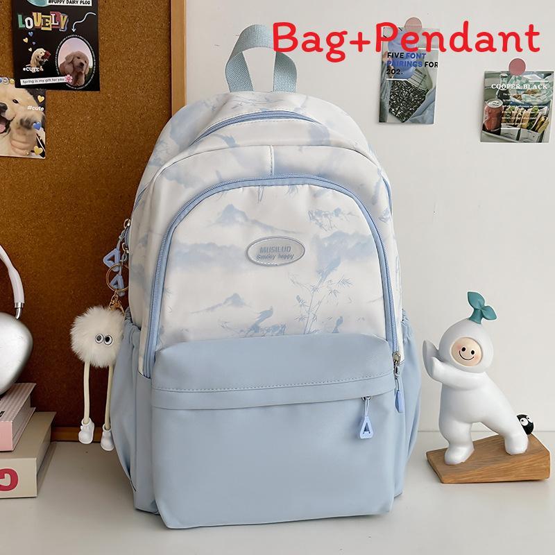 National Style Backpack For Girls With Nylon And Laptop Storage For School And Travel