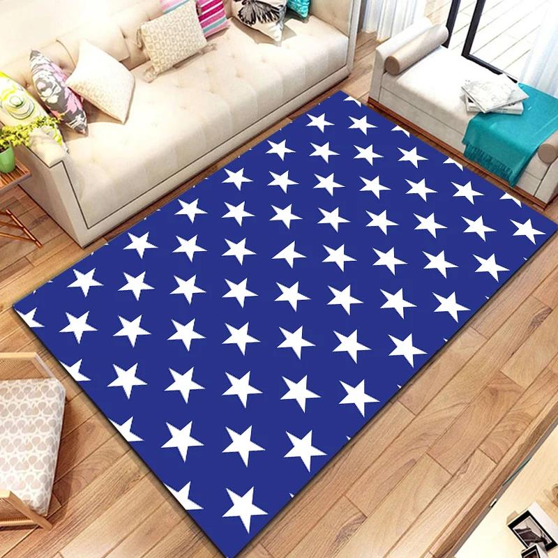 Five-pointed Star Carpet Pentagon Geometric Rug for Bedroom Dinning Dorm Living Room Home Decorative Doormat Non-slip Floor Mat
